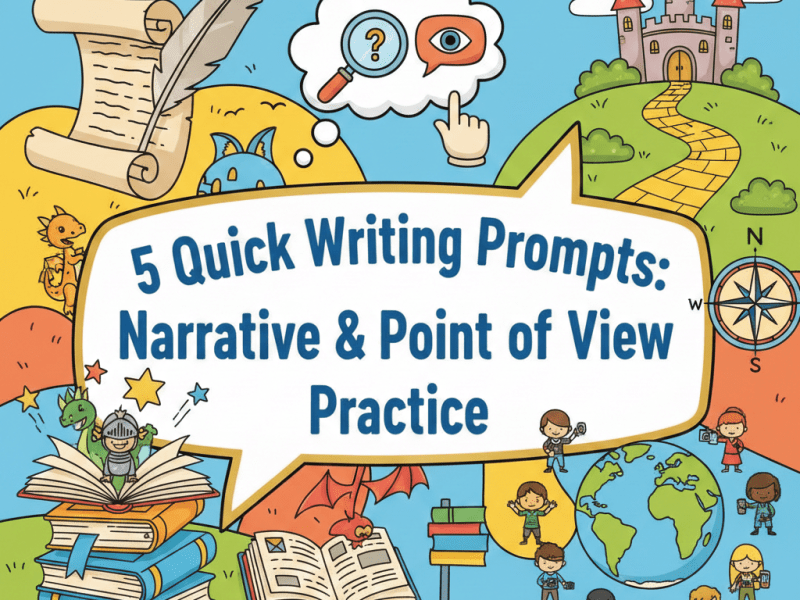 5 Quick Writing Prompts for Narrative & Point of View (P.O.V.)&nbsp;Practice