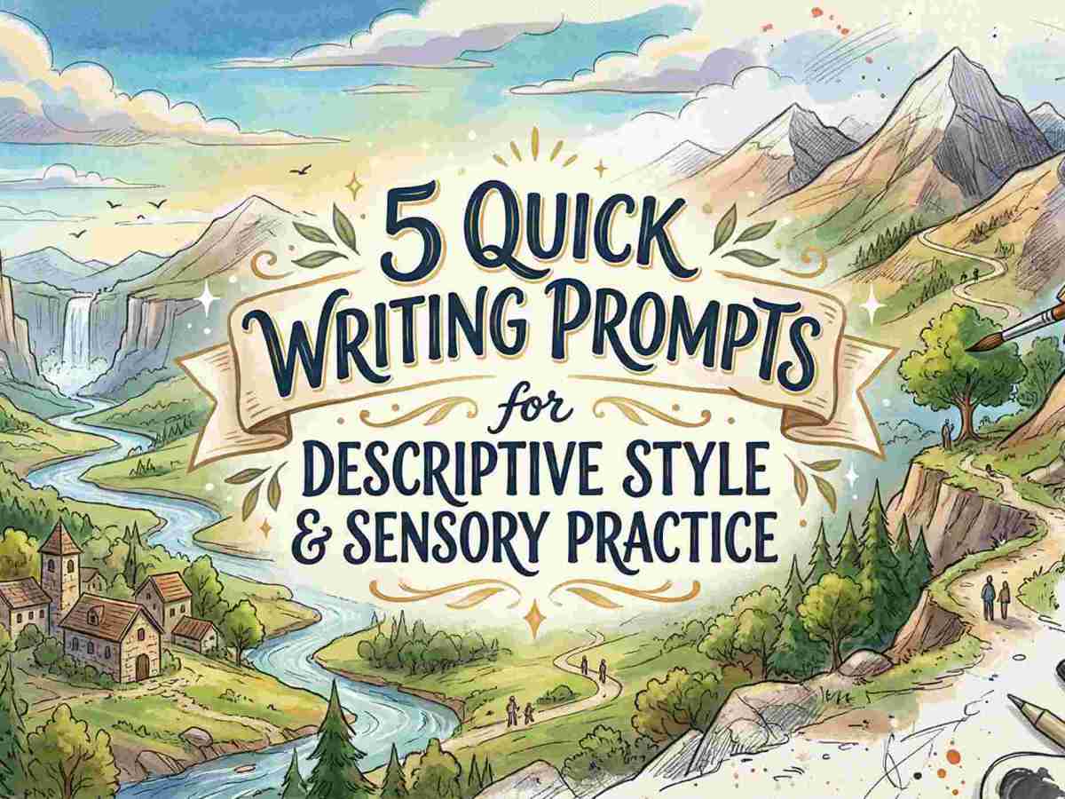 5 Quick Writing Prompts for Descriptive Style & Sensory&nbsp;Practice